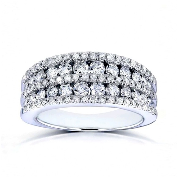 S925 unique eternity wedding band ring - Picture 1 of 15